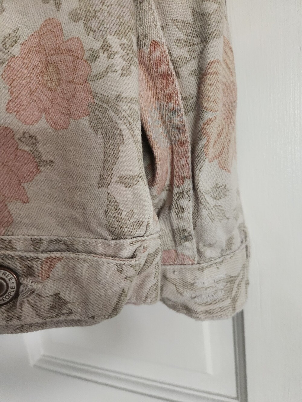 Free People We The Free Floral Denim Swing Jacket - Picture 6 of 9